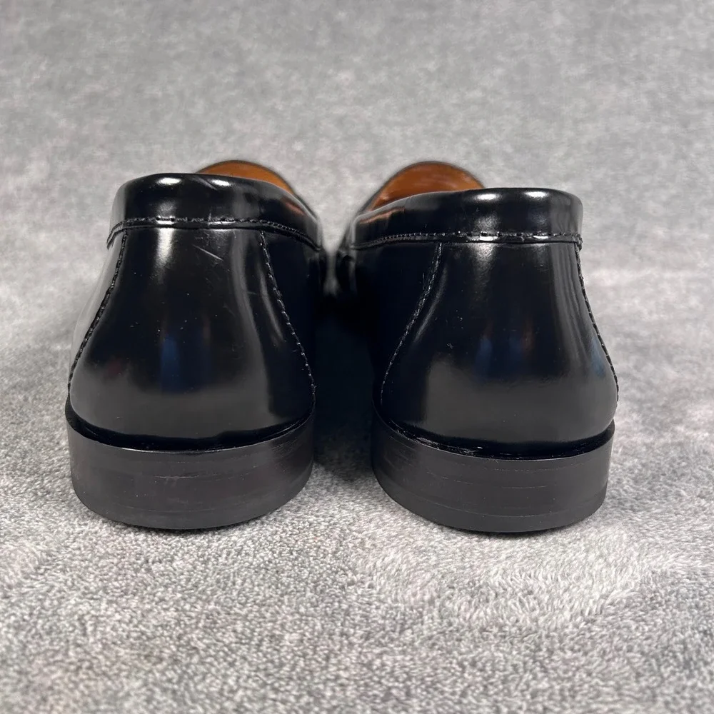 Cole Haan Penny Loafers Black Leather Moc Toe Slip On Dress Shoes Mens 13D 03503